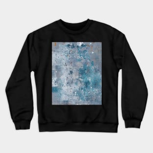 Peeling paint in blue, white and rust. Textured, rugged, weathered Crewneck Sweatshirt